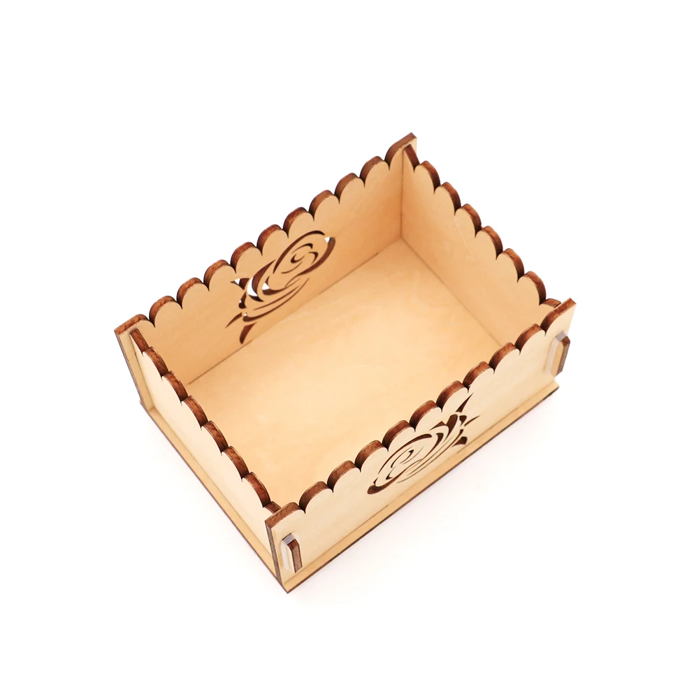 laser cut and carving plywood assemble box for kid toys
