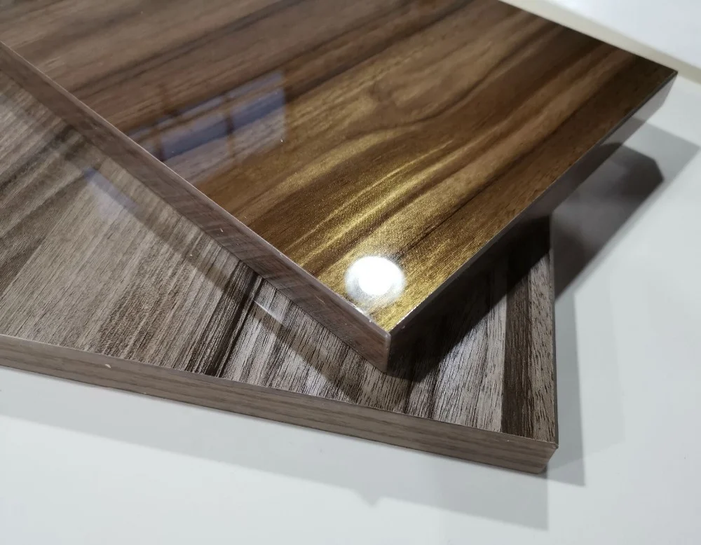 High Gloss Wood Grain Pet Finished Mdf,High Gloss Pet Board For High