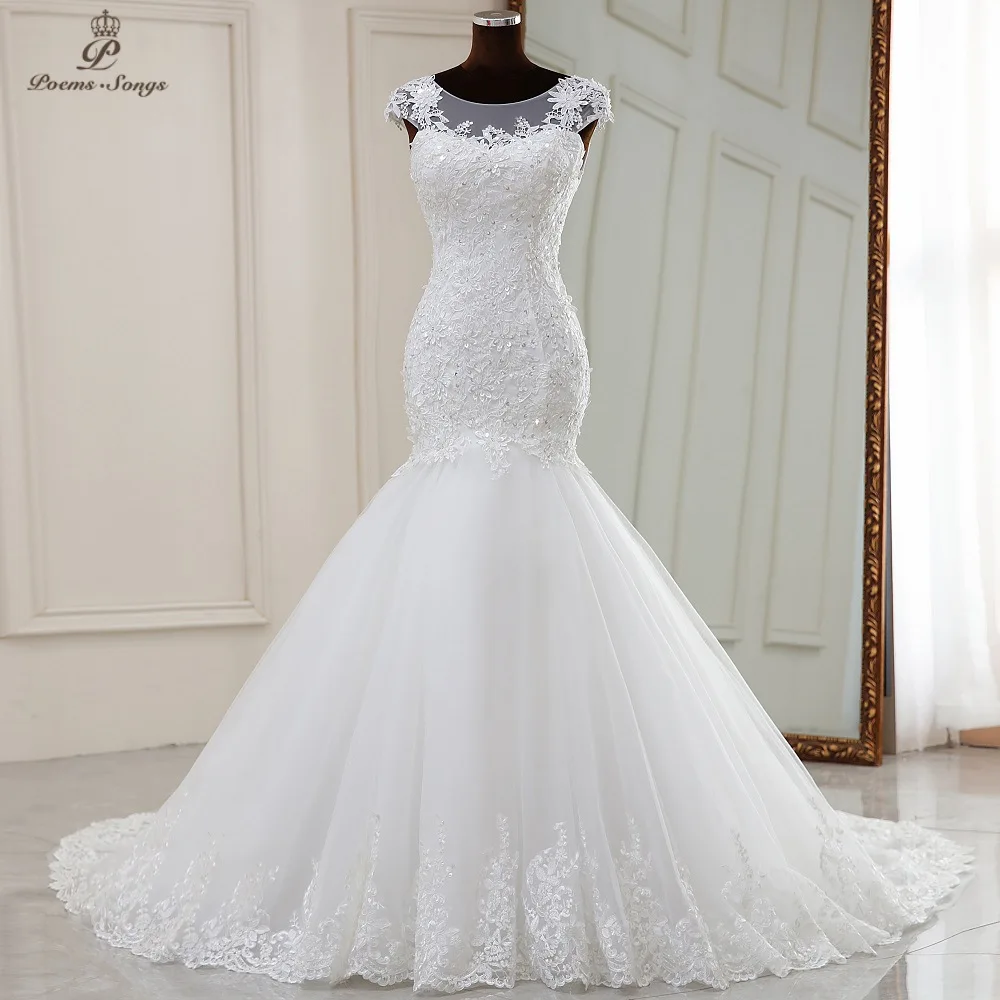 

2021 new summer lace simple long backless white son French mid-waist long tail mid-length wedding dress, Custom color