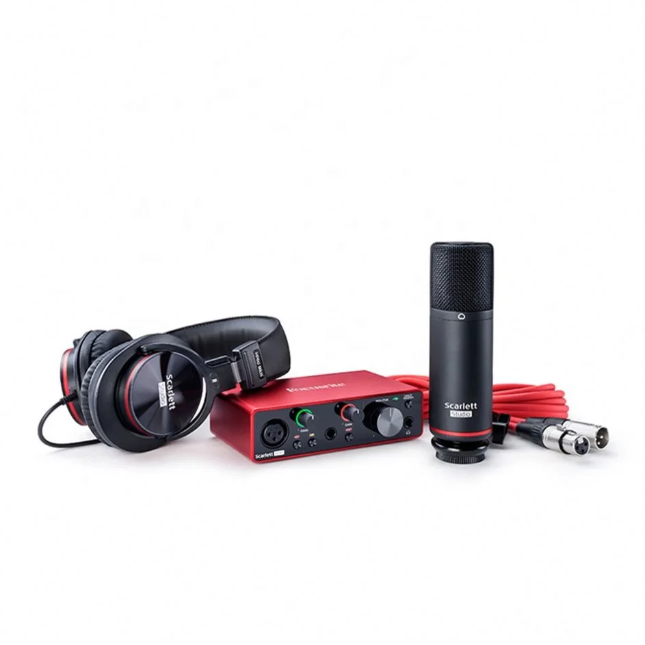 

Focusrite Scarlett Kit Microphone Professional With Audio Interface Sound Card For Studio Recording