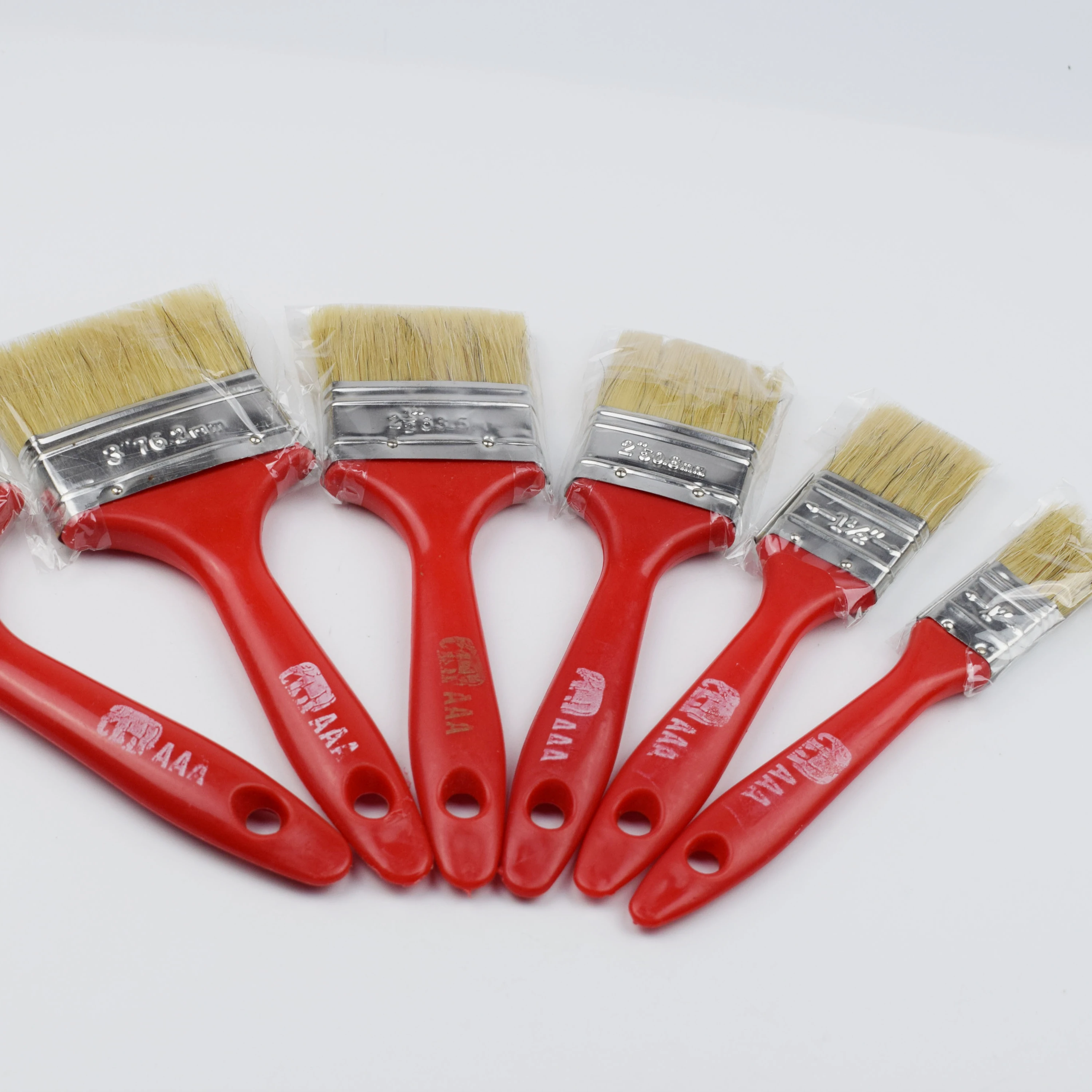 

2023 Popular Red Plastic Handle Bristle Paint Roller Brush