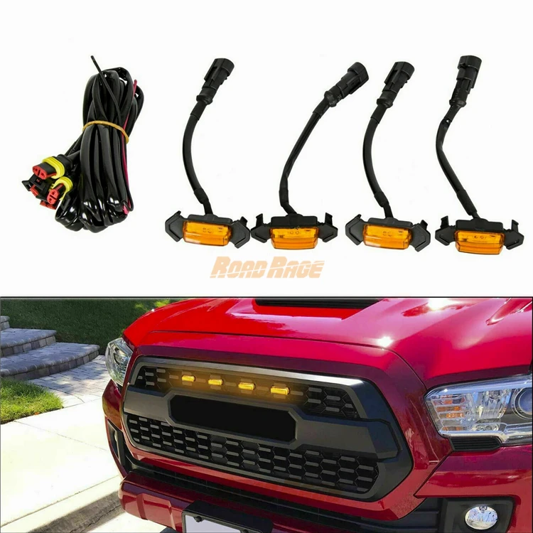 Tacoma Amber Led Grille Light Pickup Truck Front Hood Led Grille Car ...