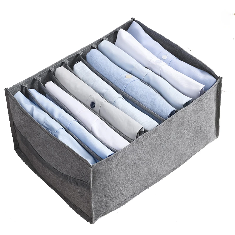 

New arrive clothes pants storage box 7 and 9 slots storage wardrobe drawer jeans legging underwear drawer organizer clothes