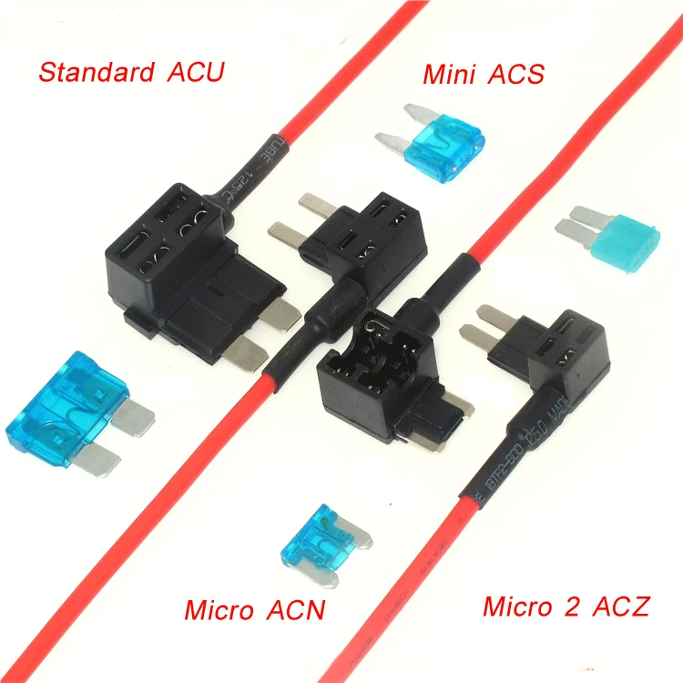 
Low profile Standard Mini Micro Micro2 ATM ACU ACN ACS ACZ Blade Fuse Tap Inline Car Auto Fuse Holder 