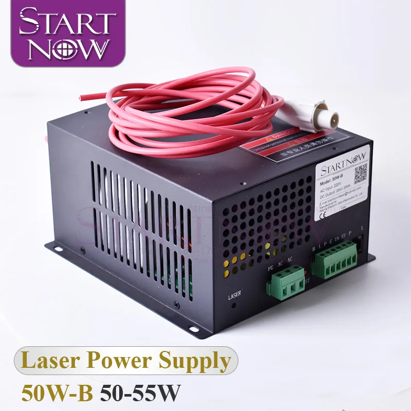 

Startnow 50W-B Co2 Laser Generator MYJG-50 Laser Source For 50W Laser Tube Engraving Cutting Machine High Voltage Power Supply