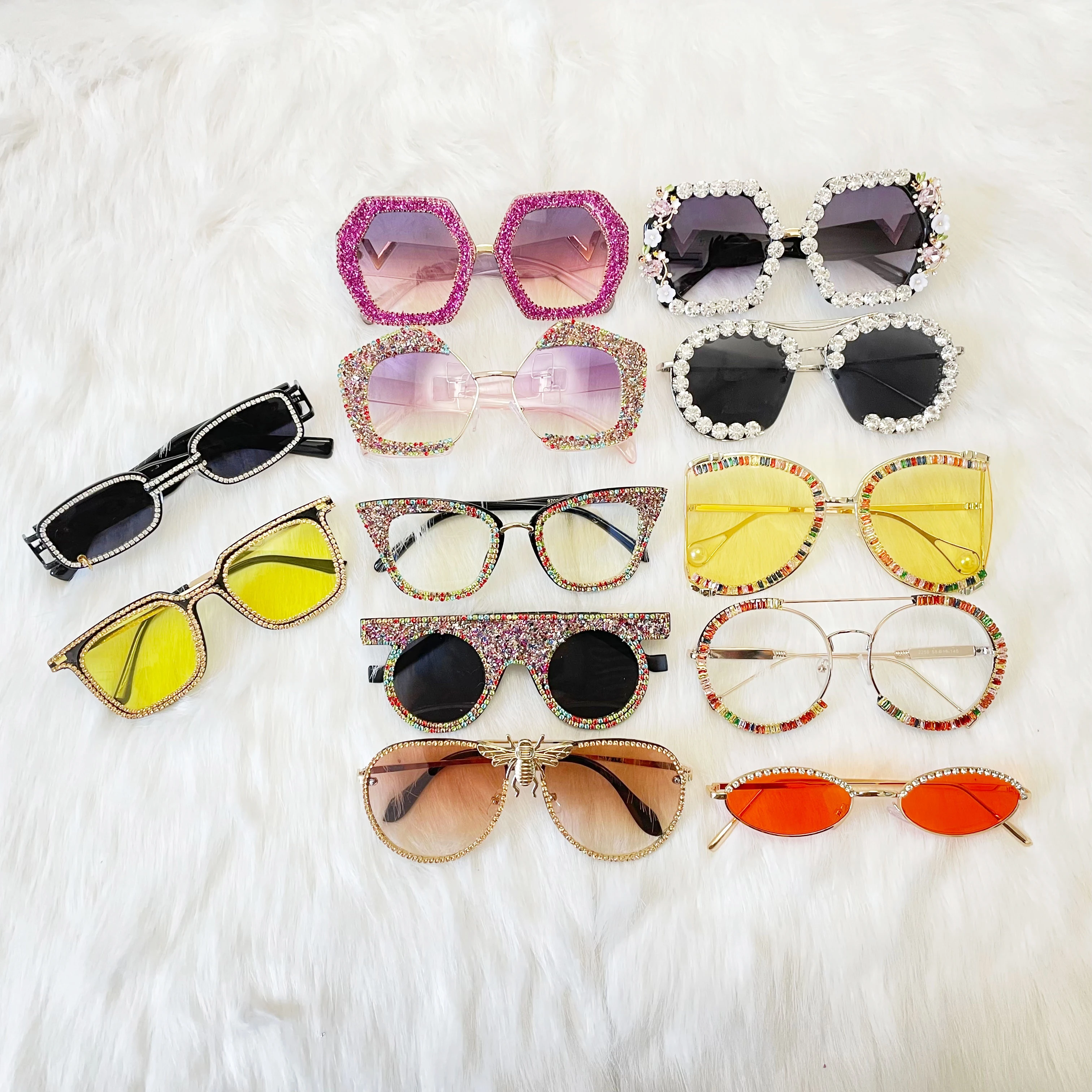 

New Style Women Diamond Shades 2021 Rhinestone Sunglasses