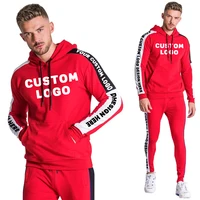

Top fashion trendy tracksuits custom red tracksuit men french terry sweatsuit
