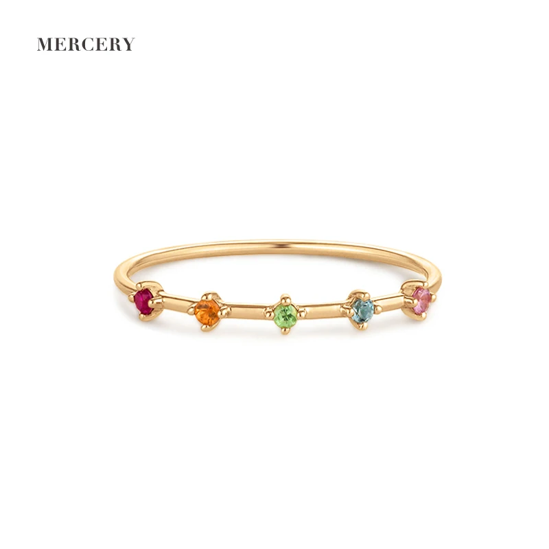 

Mercery Solid Gold Ring 14K Marry Rings Jewelry Women Charm Luxury Gift Solid Gold Adjustable Rings