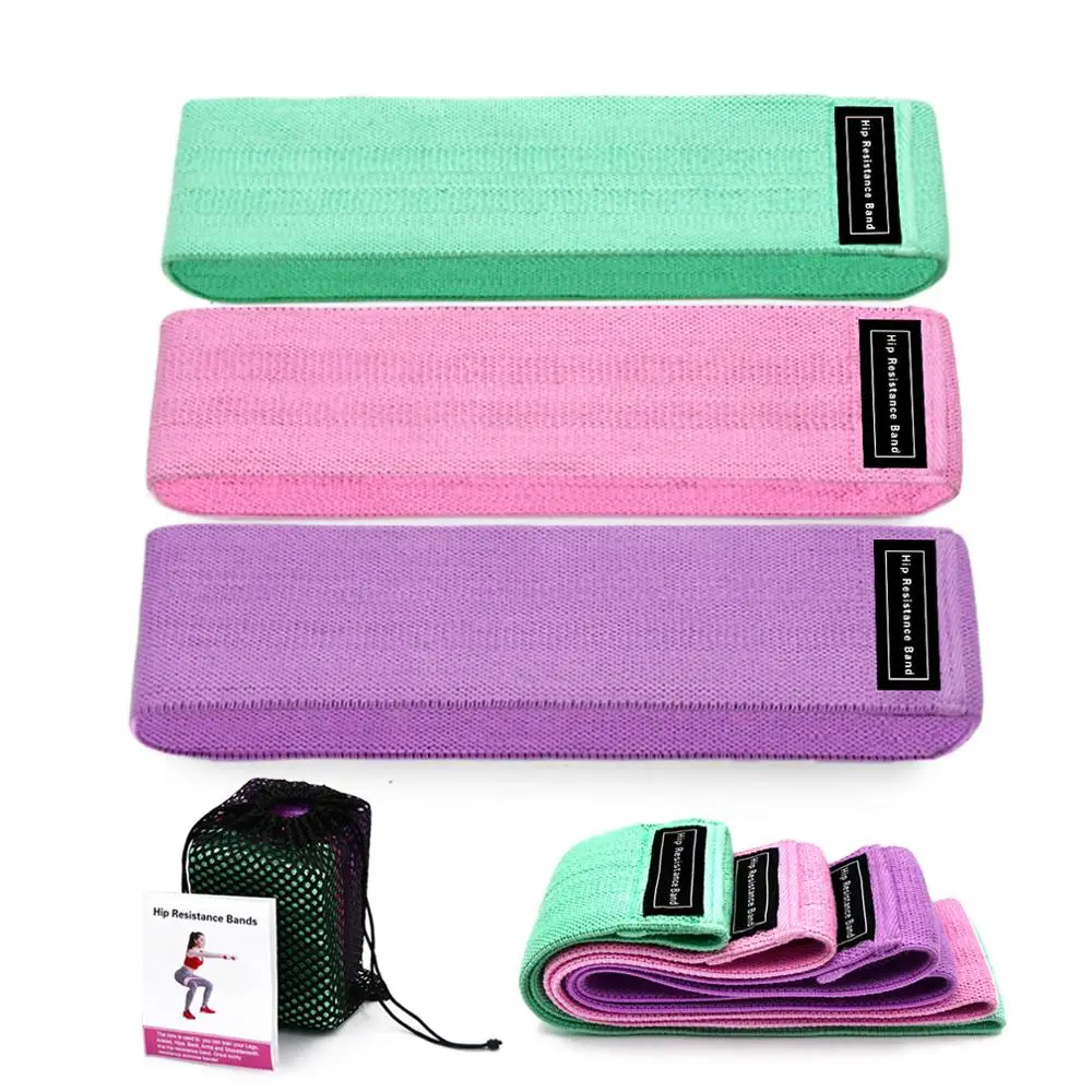 

Best selling yoga practice hip rehabilitation resistance band from China, Light green, pink, purple, customizable