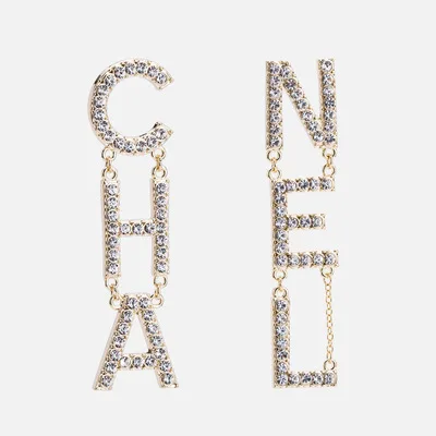 

Fashion Metal Earrings English Letter CHA Drop Earrings Gold Plated NEL Dangle Earrings For Women