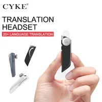 

CYKE Hot selling translation headset business earphone metal bass Intelligent Wireless earphone Translator with 28 Languages