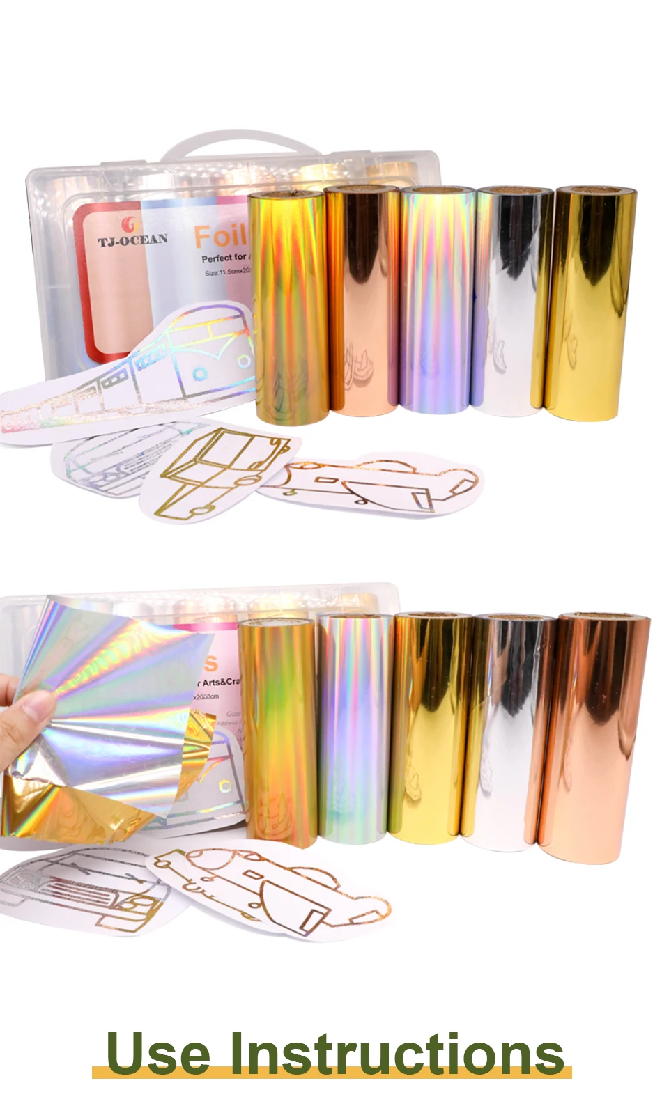 Customized Multi Color Hot Stamping Foils Toner Foils Laser Printer Foils For Diy Paper Craft