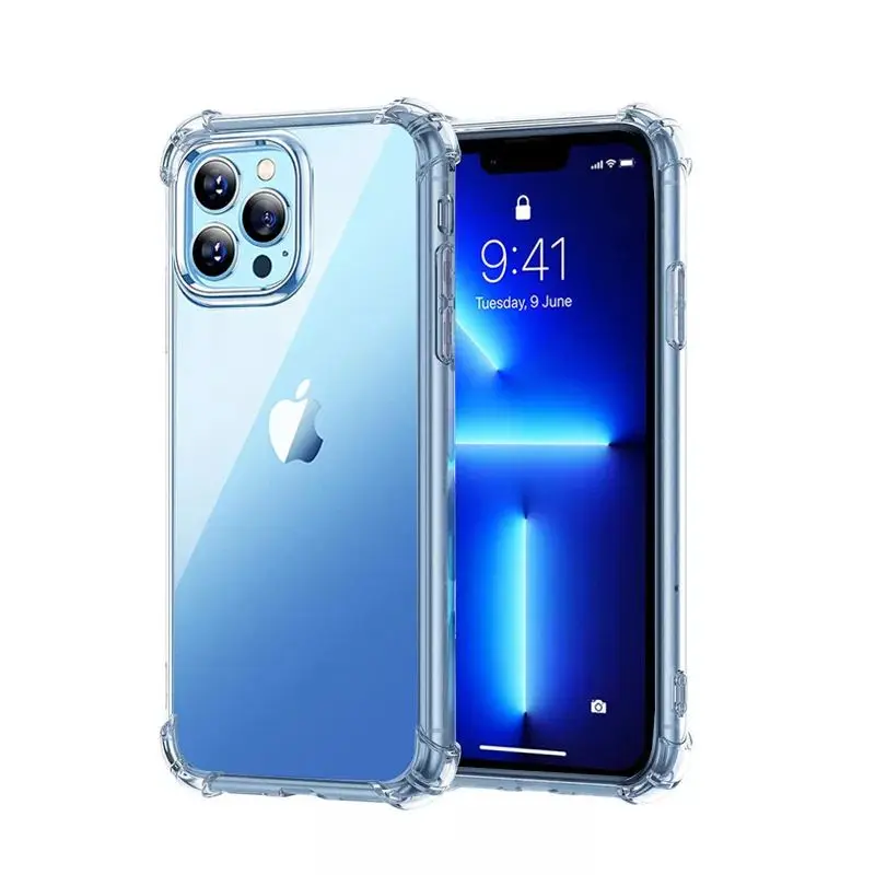

For Apple 14 Soft TPU Transparent Clear Cell Phone Shockproof Cover Smartphone Phone Case For iPhone Phone Case 14 13 12 Pro Max