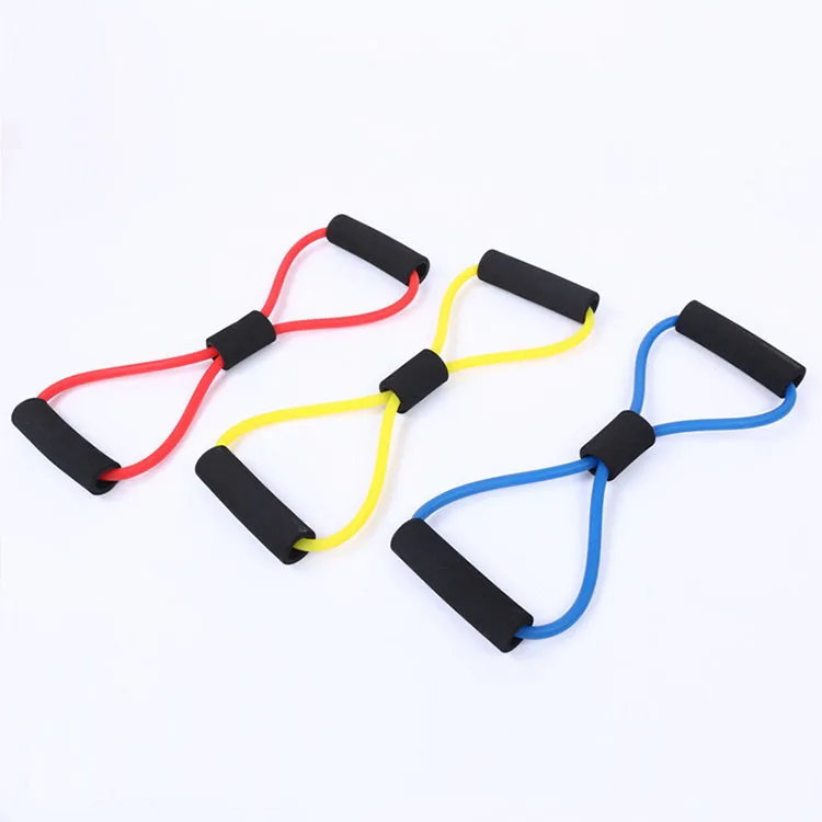 

Top Sale Expansion Shaping Pulling Portable Elastic Rubber Loop Yoga Pull The Rope Chest Expander Rope, Blue,red, purple, yellow, green, black