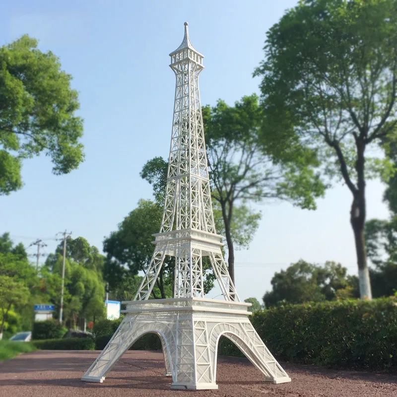 

32m Famous building sculpture Eiffel Tower with LED lighting show, Customized color