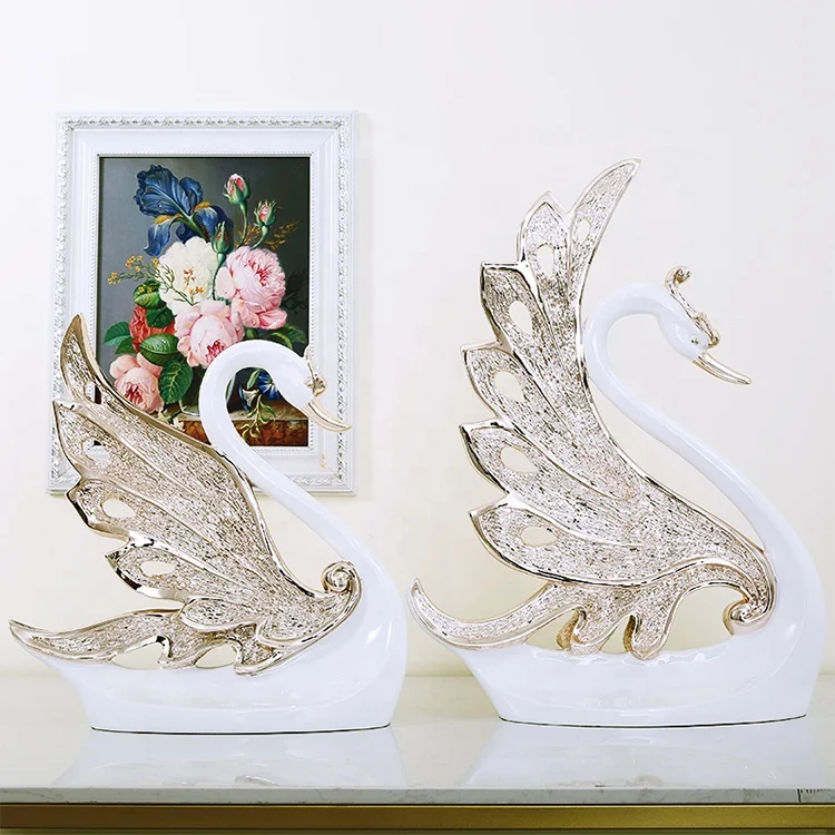 
Handicrafts large small size sculpture polyresin resin swan animal statue 