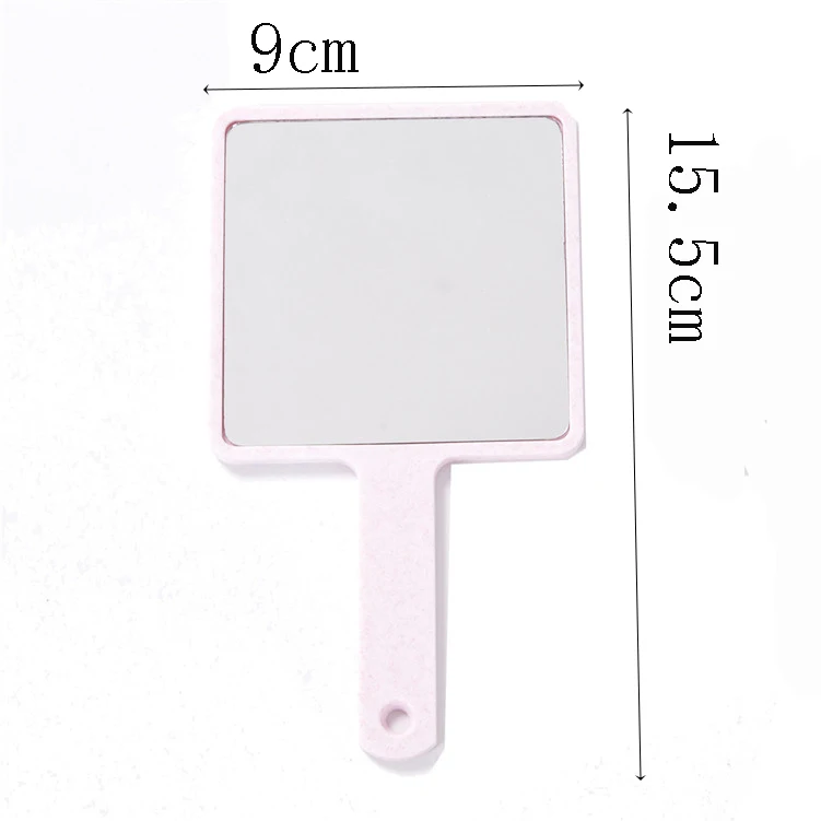 

Square Hand Held Plastic Single Side Frame handle custom Cosmetic sublimation Mirror, Mix
