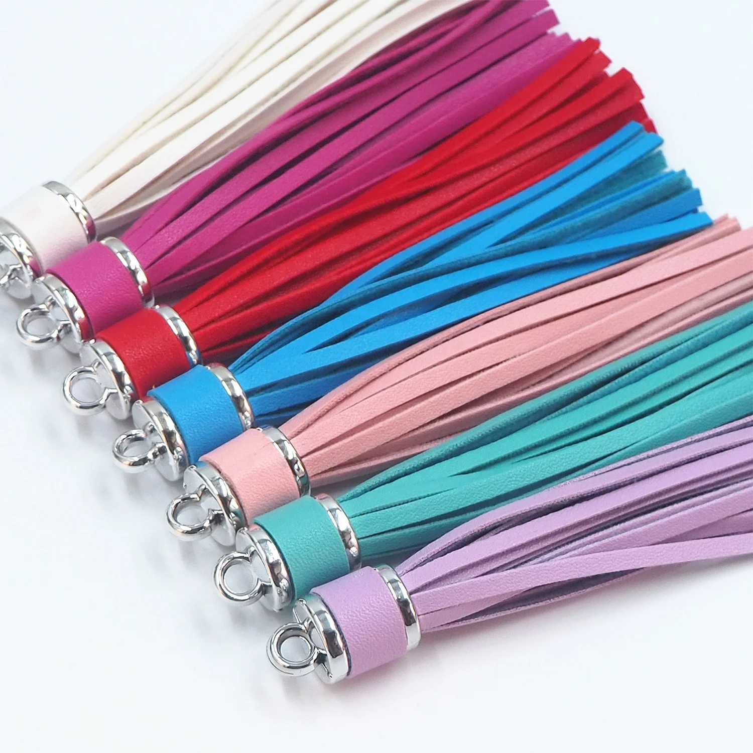 

Good Quality Eco-friendly Handbag Phone Car Key Jewelry DIY Keychains Charms Gift for Girls Leather Tassel