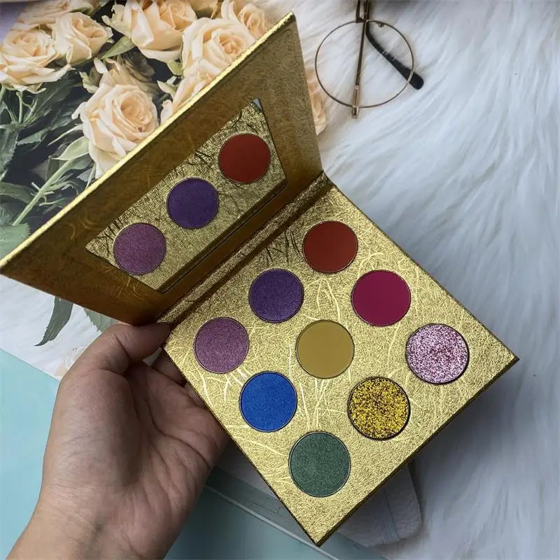 

Glitter Gold Pigmented Beauty Custom Labeling Makeup Eyeshadow Palette