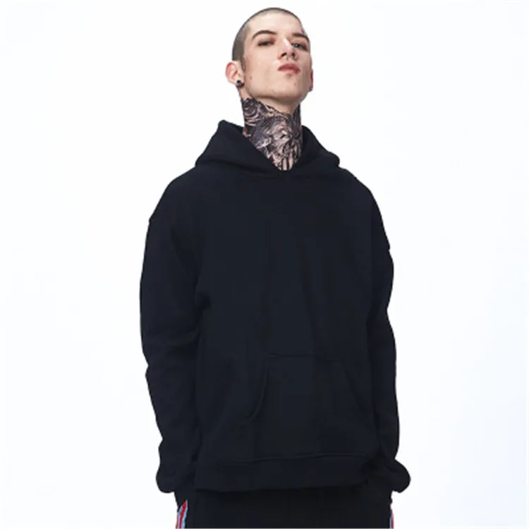 

2020 Men Hoodie Pullover Workout Jacket Oversize Fit Custom Logo Blank Color Cotton Hoodie No String, 7 colors