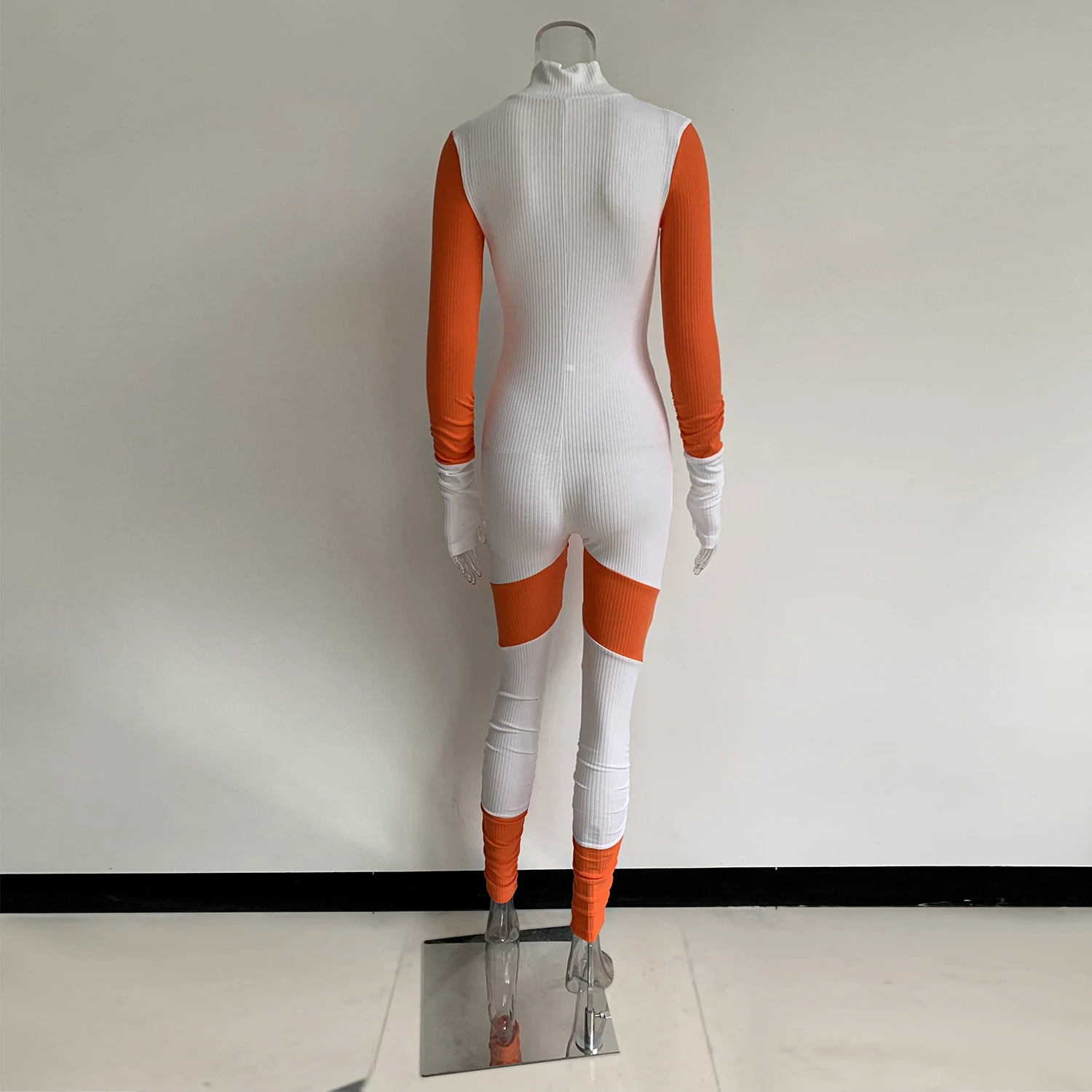 
8358 Best Selling Stylish Zipper Fall Fashion Long Sleeve Women Jumpsuits 2020 Casual Clothing classy women jumper 