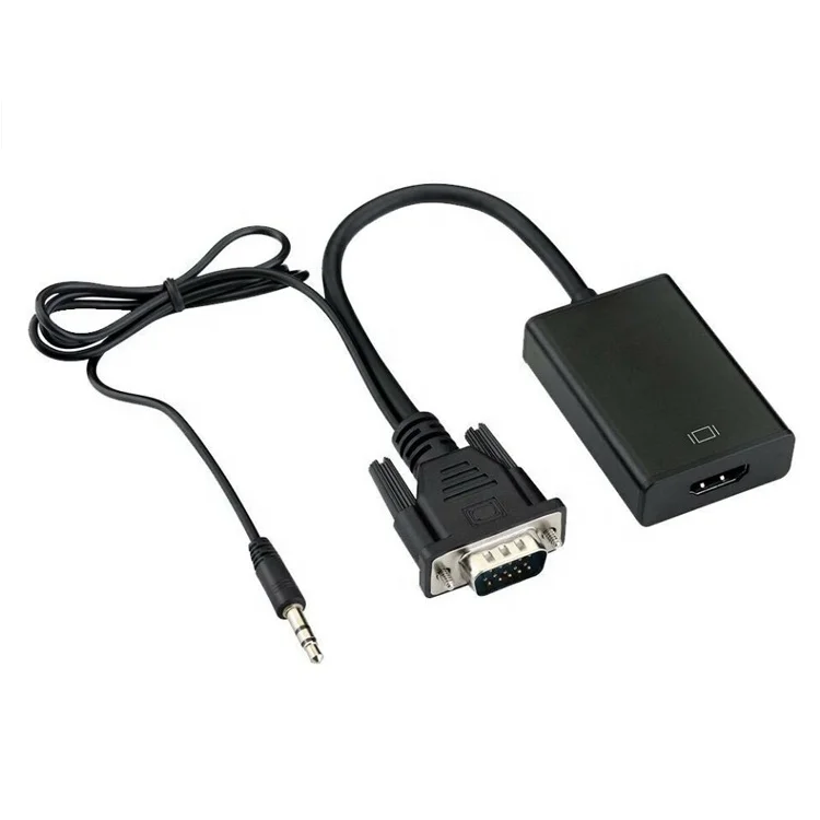 

VGA Male to H dmi Female Audio Video Cable Converter Adapter, Balck