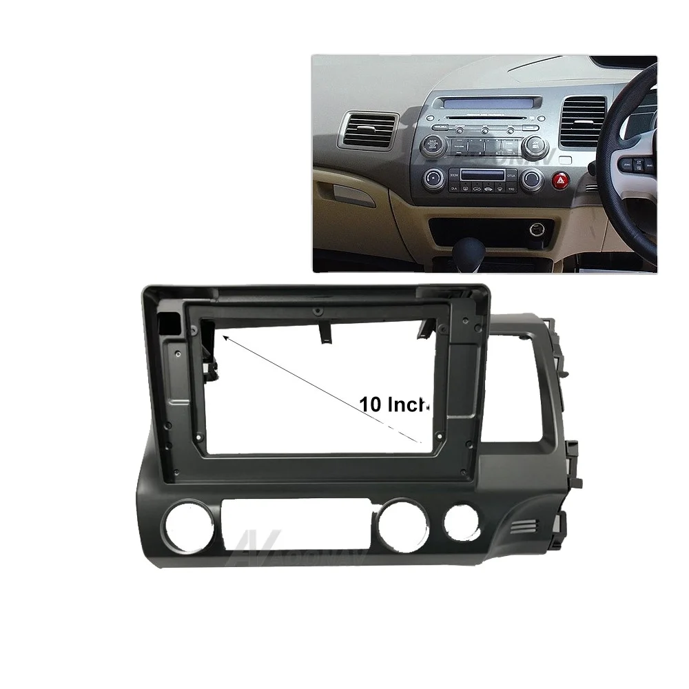 

Android 10 Inch 2din Car Radio Fascia For HONDA CIVIC 2006(Right Wheel) Stereo Car Dvd Frame Install Panel Stereo receiver