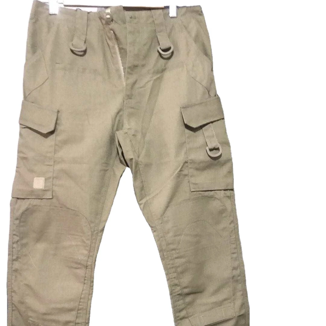 

Sample of custom-made tear-resistant outdoor trousers of specified dimensions