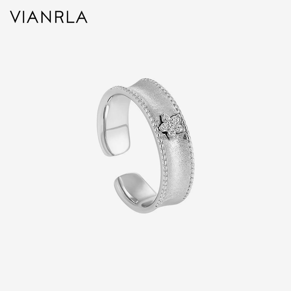 

VIANRLA 925 Sterling Silver Ring Zircon Stone Flower Women Ring Support Drop Shipping Daily Jewelry