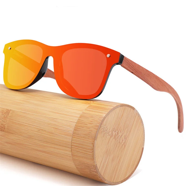 

High quality China unisex rainbow wooden sun glasses custom handmade bamboo polarized lens wood sunglasses