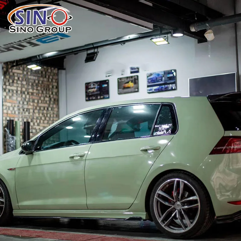 Durability 5-7 Years TPU Material High Stretchable Anti Scratch Khaki Green Wrapping Vinyl Cars paint protection film