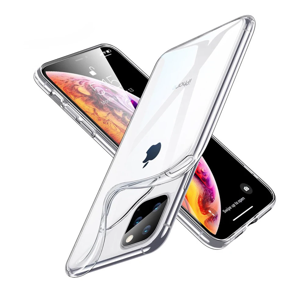 

Transparent TPU Thin Clear Soft Mobile phone Case For iPhone 11 12 mini Pro XS Max X XR 7 8 Plus samsung s20 Phone Case