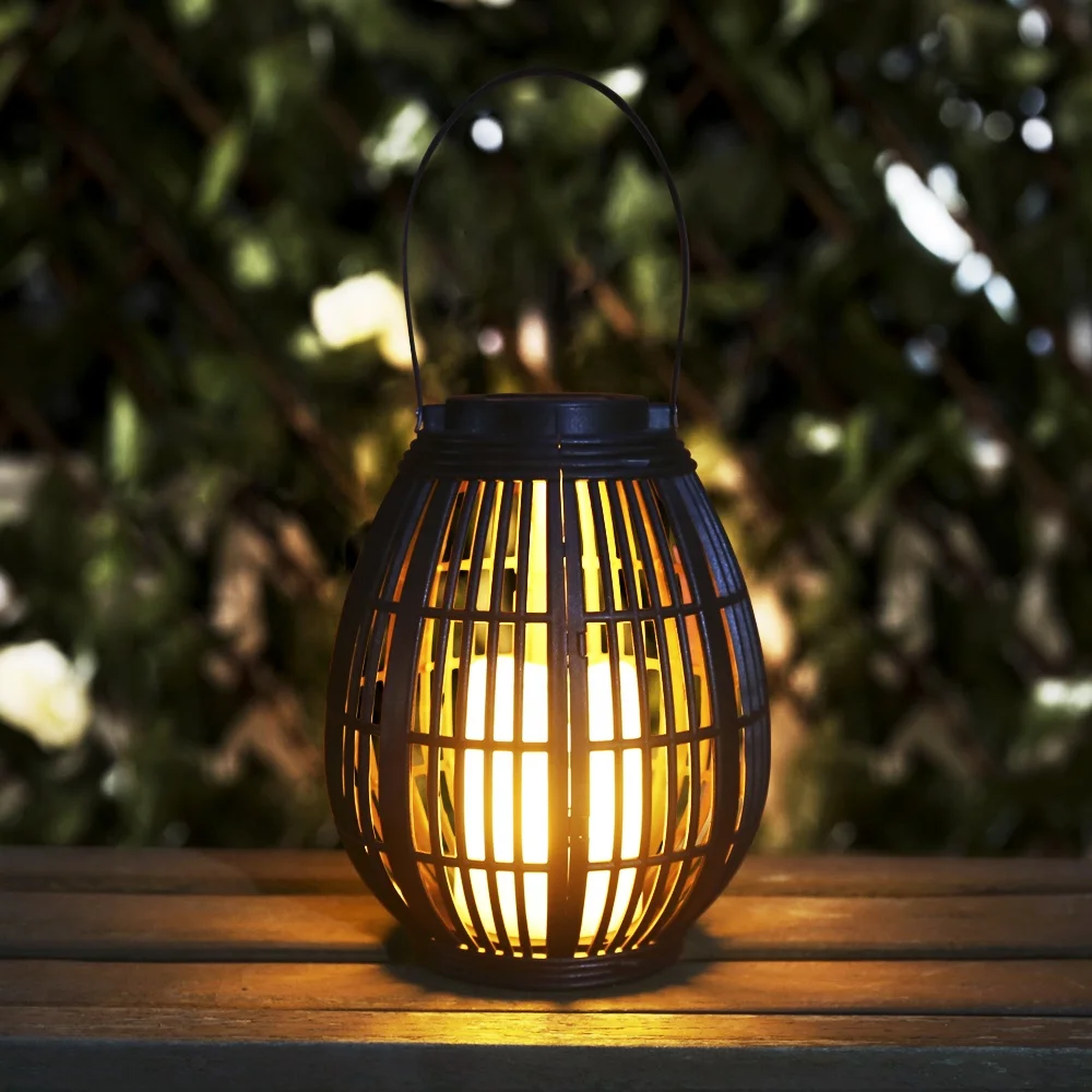 

ABS solar powered decorative hanging flicking candle lantern light
