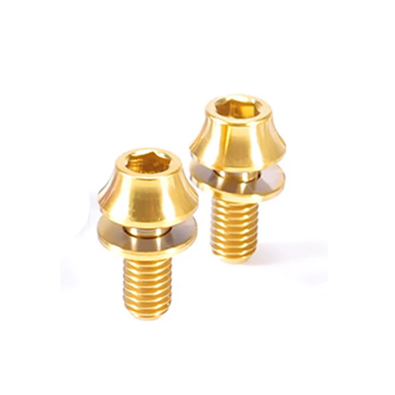 
2X Screws With Gaskets Titanium Alloy Bike Bicycle Water Bottle Cage Bolt 3Color|Bicycle Bottle Holder| 