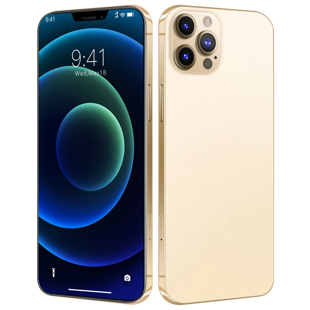 

i12proMax Mobile Phone 6.5Inch Touch Screen Smart global version Cell Phone 8GB 256GB MEmory Phones, Matt black/matt white/matte blue