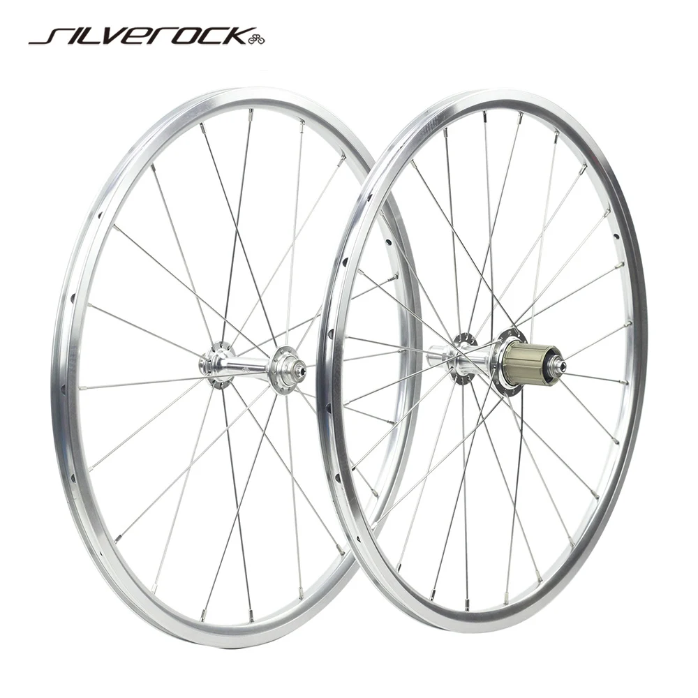 

SILVEROCK Alloy 20" 451 406 Mini Velo Wheels NBR 74m 100mm 130mm V Caliper Rim Brake for Tyrell Folding Recumbent Minivelo Bike