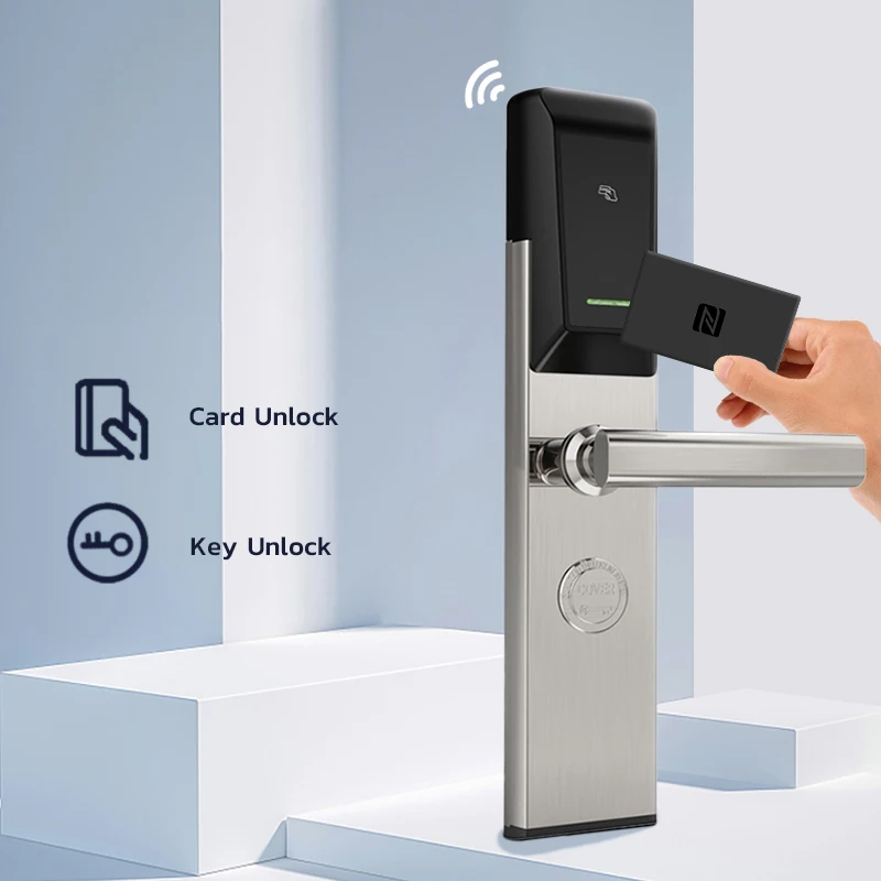 

Kadonio High Security Electronic Card Key Smart Hotel Door Lock With RFID Management Software System