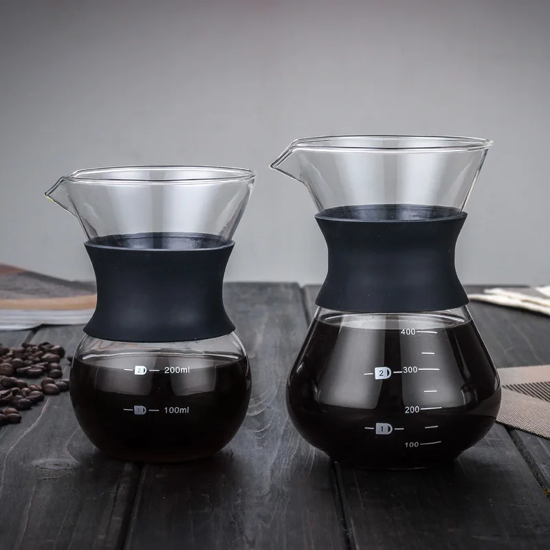 

Hand Coffee Tea Pot Glass Cup With Scale High Borosilicate Heat-resistant, Transparent