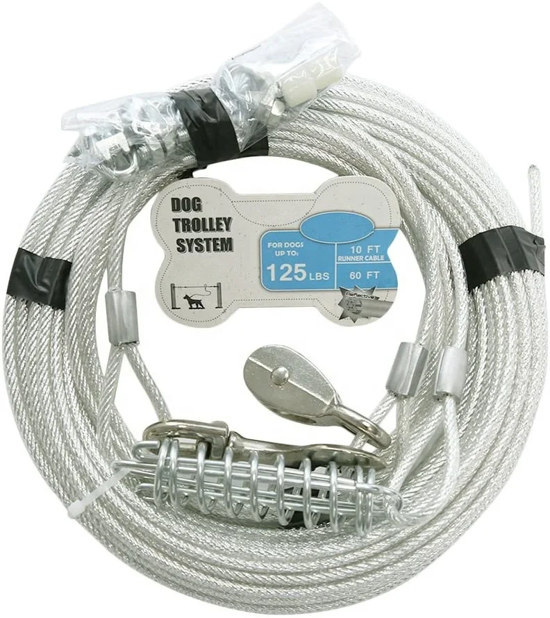 

3mm Heavy duty tie out chain and large dogs Medium and large dog traction rope