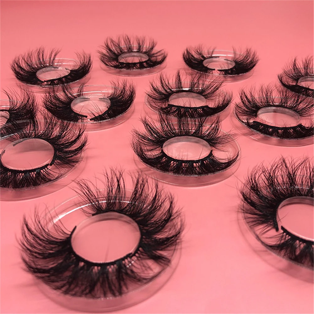 

Best selling lashes full 25mm bulk fluffy 3d mink eyelash vendor with packaging box