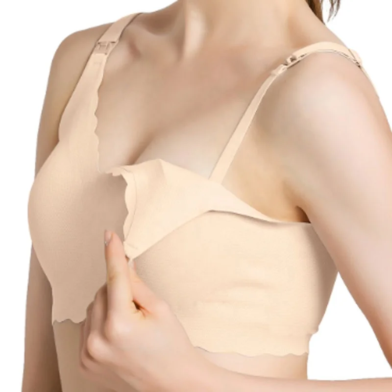 

Seamless Maternity Bra Wireless Breastfeeding Nursing Bra Good quality Wholesale Lactation Bra M to XXL In Stock