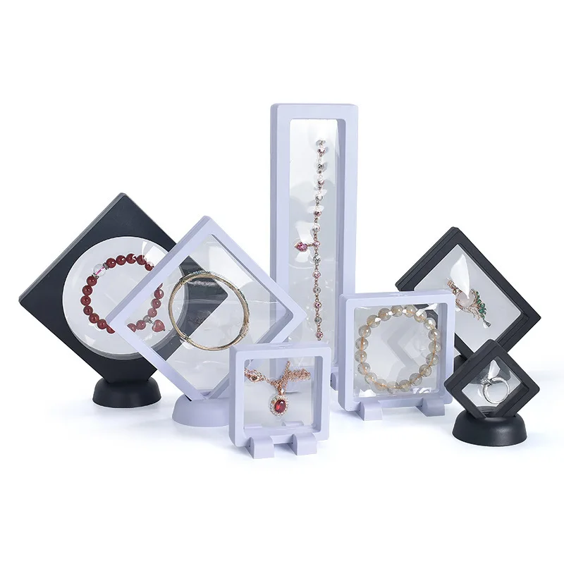 

Photo Frame Style 3D Suspension Floating Frame Case Jewelry Packaging Display Box