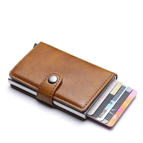 

Factory OEM ODM Mens Card Holder Wallet RFID Blocking Card Wallet with money Clip Aluminum Credit Card Holder for Men Women, Customized