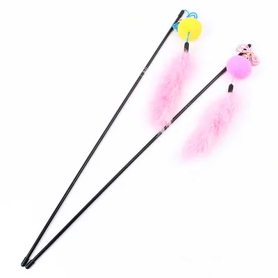 

Factory Wholesale Cat Pet Feather Toy Funny Stick Interactive Cat Toy, Picture showed
