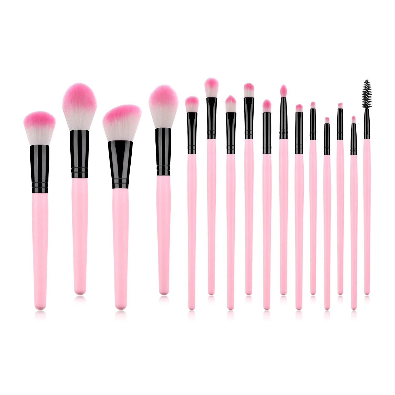 

Cheap pink brushes nylon hair brush set natural makeup with wholesale price
