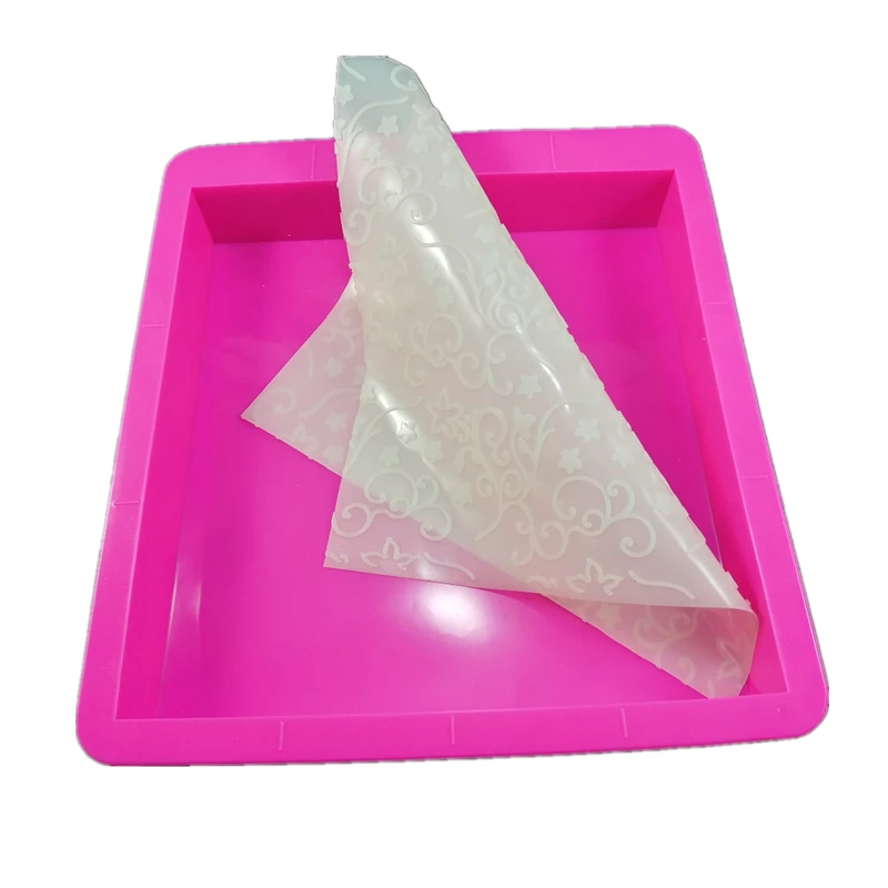 

3000ML DIY Silicone Rendering Soap Mold Square Thickened Loaf Soap Craft Mould Cake Toast Tools, Pink/random/customize according to the buyer
