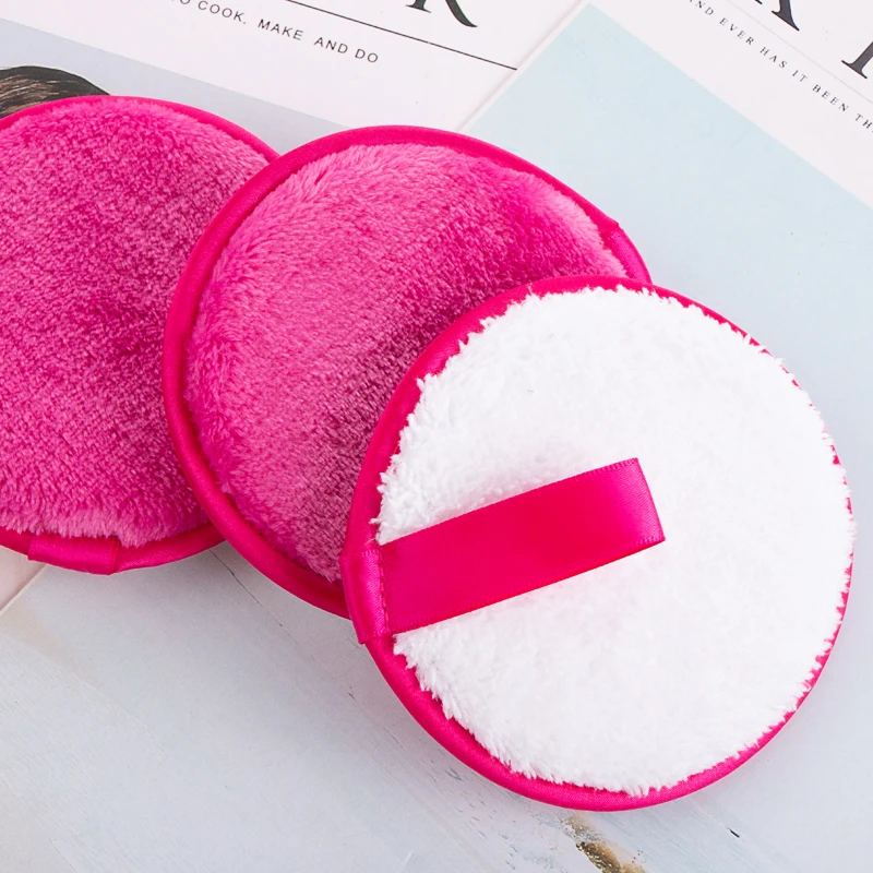 

Portable Travel Kits Washable Reusable Machine Hand Wash Cosmetic Make Up Remover Pads, White,grey,pink,blue,black etc