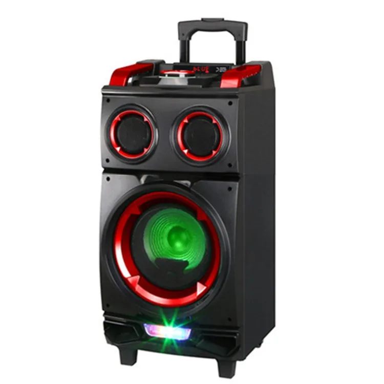 

LINGE Woofer 8'x1 60W LG-8101B Bass Portable Karaoke Speaker Wireless Party Speaker with Wheels and Trolly