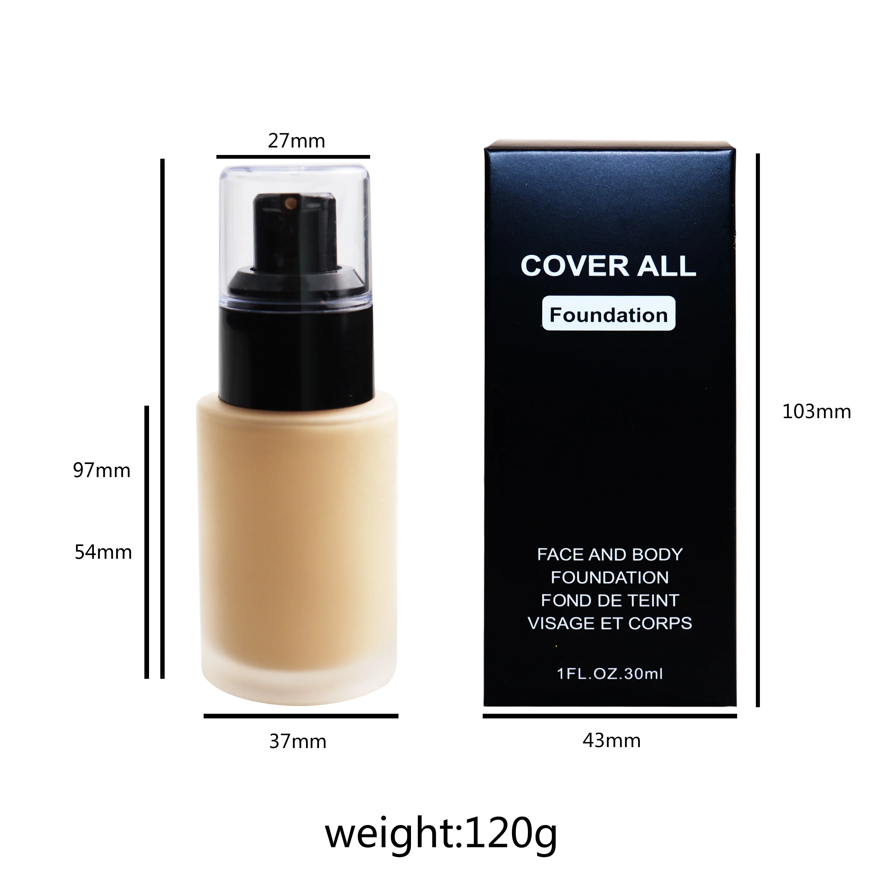 

Multifunctional pac liquid foundation 12 Colors face Makeup Private Label Liquid Full Coverage Foundation private label