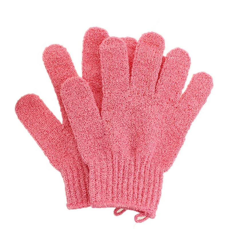 

5 Colors Exfoliating Gloves Body Scrubber for Men and Women Dead Skin Cell Remover, Pink, yellow, green, blue, purple